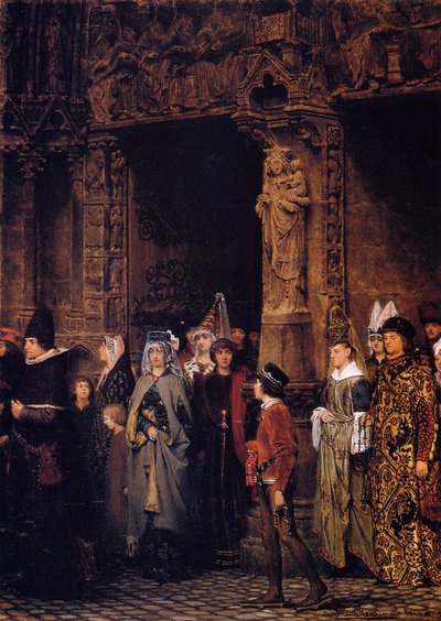 Uscita dalla chiesa nel XV secolo, 1864 da Lawrence Alma Tadema